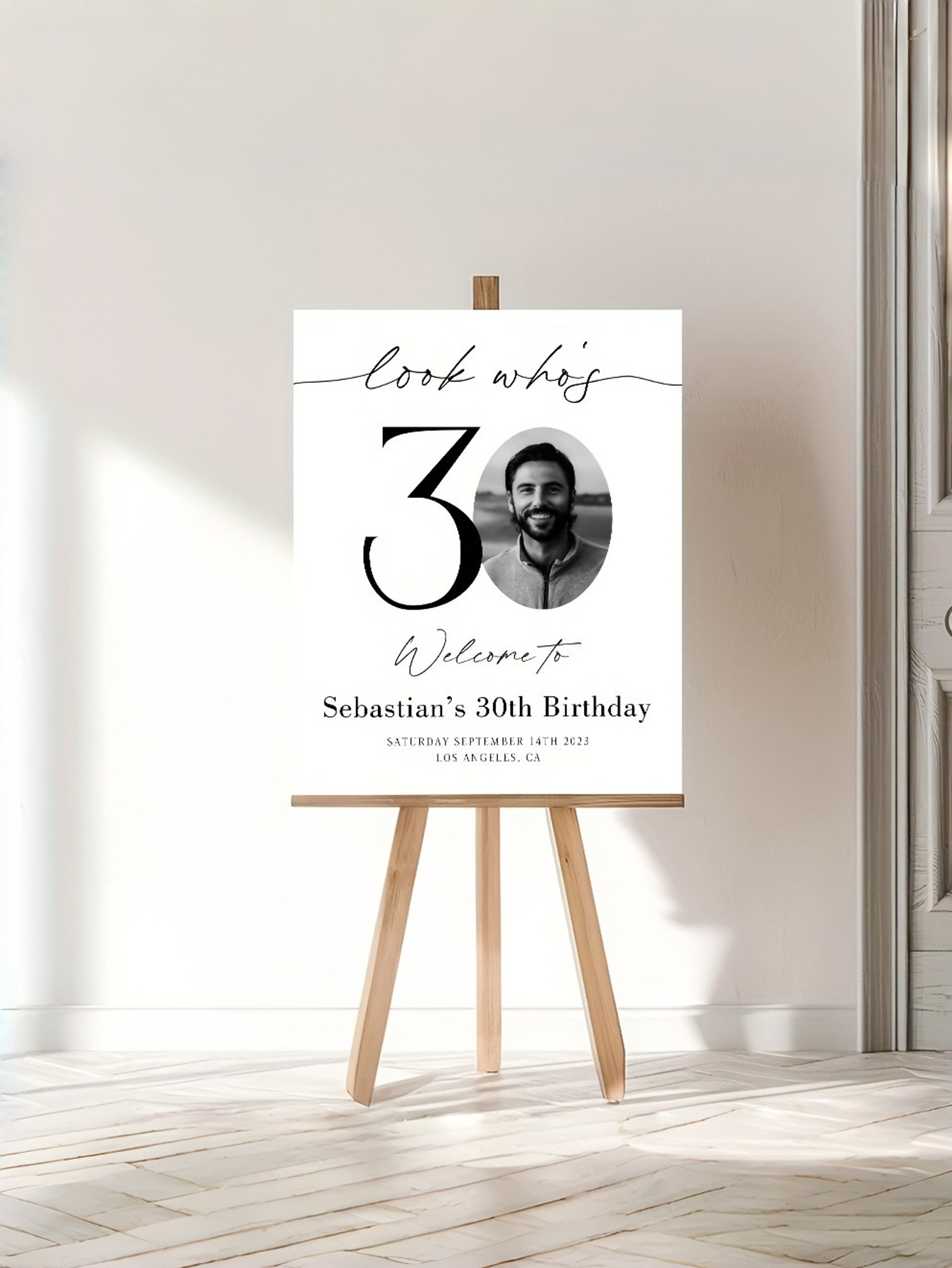 Customizable age photo signs, high-quality PVC welcome signs in multiple sizes